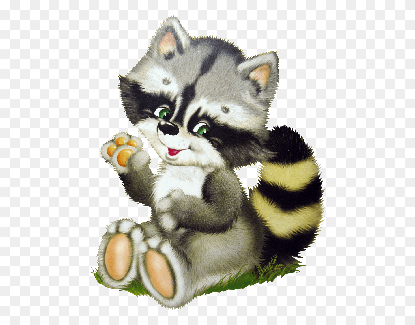 479x599 Cute Critters Racoon Enot Klipart, Cat, Pet, Mammal HD PNG Download