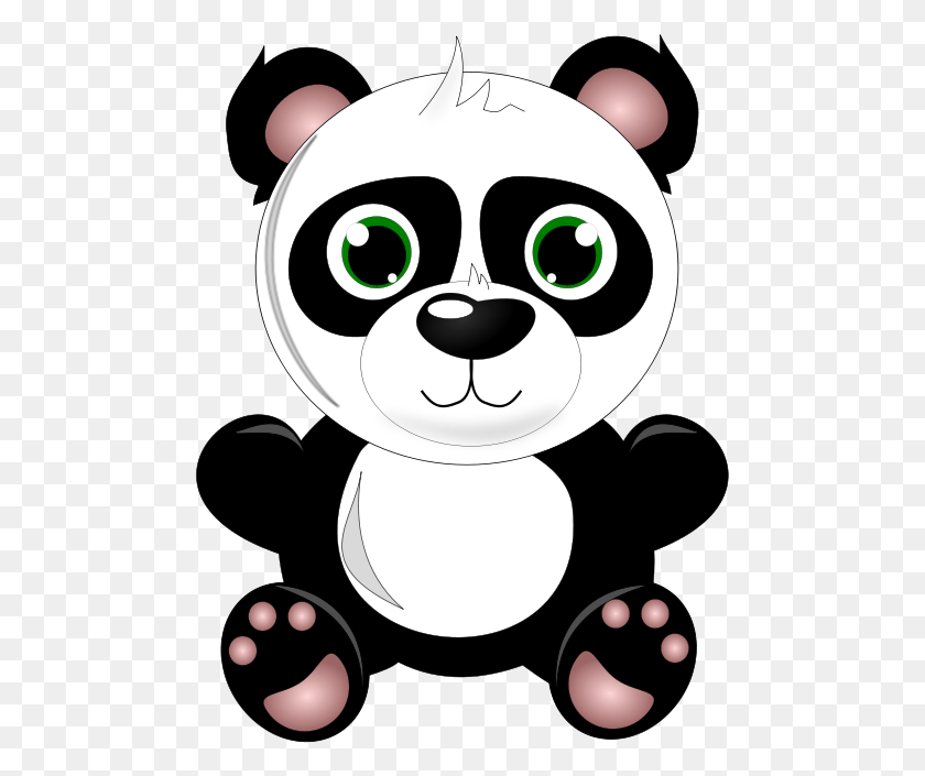 485x645 Cute Face Panda Clipart The Baby Panda Clipart, Animal, Mammal, Wildlife HD PNG Download