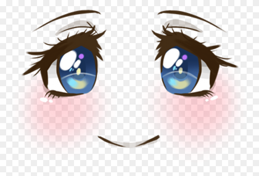 923x606 Cute Face Smile Blush Blueeyes Anime Animegirl Manga Anime Eyes Transparent, Graphics, Outdoors HD PNG Download