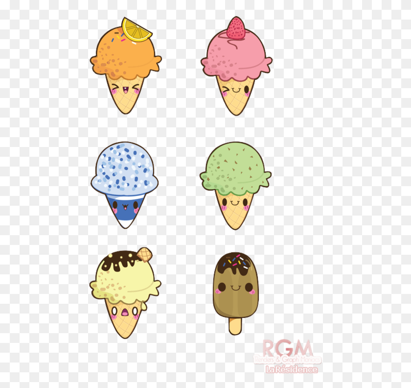 479x732 Cute Food Doodles Gelato, Cream, Dessert, Creme HD PNG Download