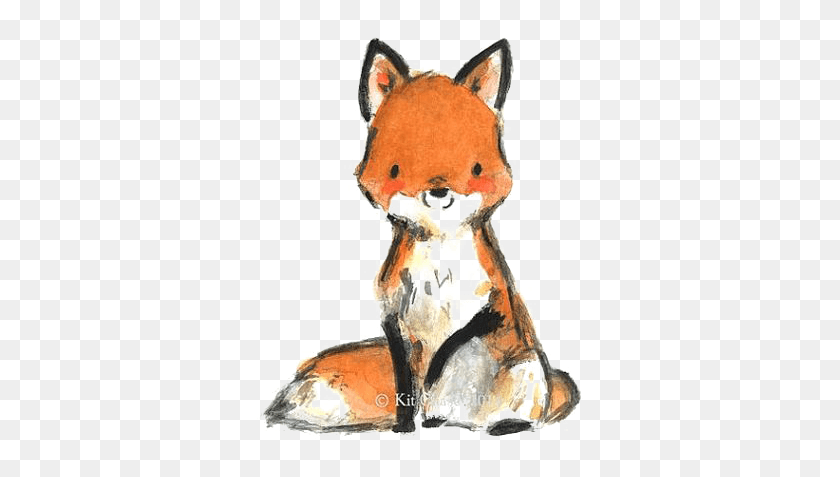 329x417 Cute Fox Vector Fox Drawings, Snowman, Winter, Snow HD PNG Download