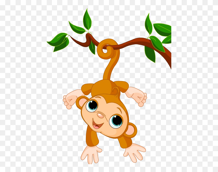 481x600 Cute Funny Cartoon Baby Monkey Clip Art Images Cartoon Monkeys In Trees, Toy, Animal, Mammal HD PNG Download