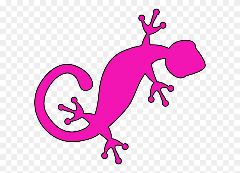 600x546 Cute Gecko Clipart Pink Gecko Clip Art, Lagarto, Reptil, Animal Hd Png Descargar