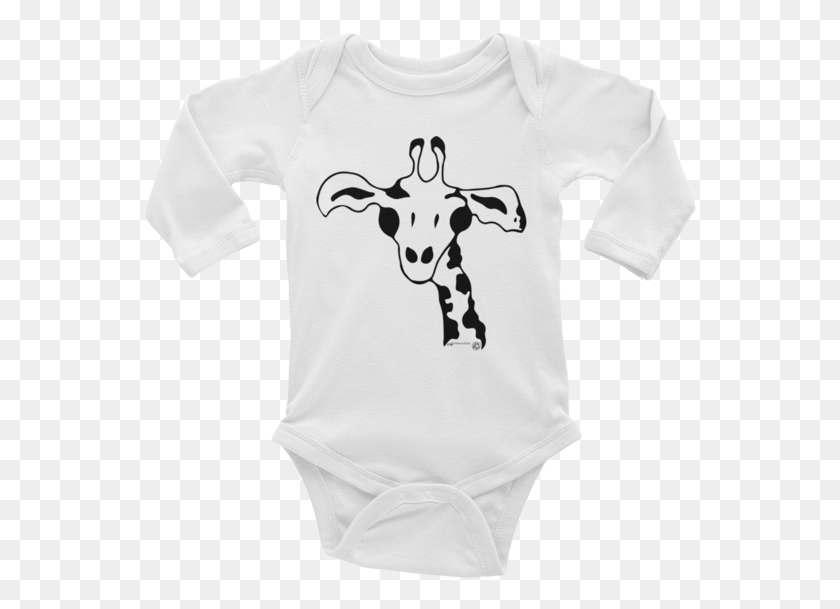 554x549 Cute Giraffe Baby Onesie Infant Long Sleeve Bodysuit Goat, Clothing, Apparel, T-shirt HD PNG Download