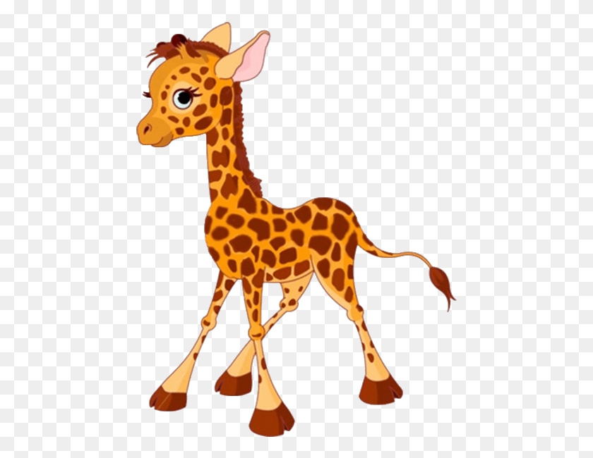 455x590 Png Милый Жираф Милый Маленький Жираф, Дикая Природа, Млекопитающее, Животное Png