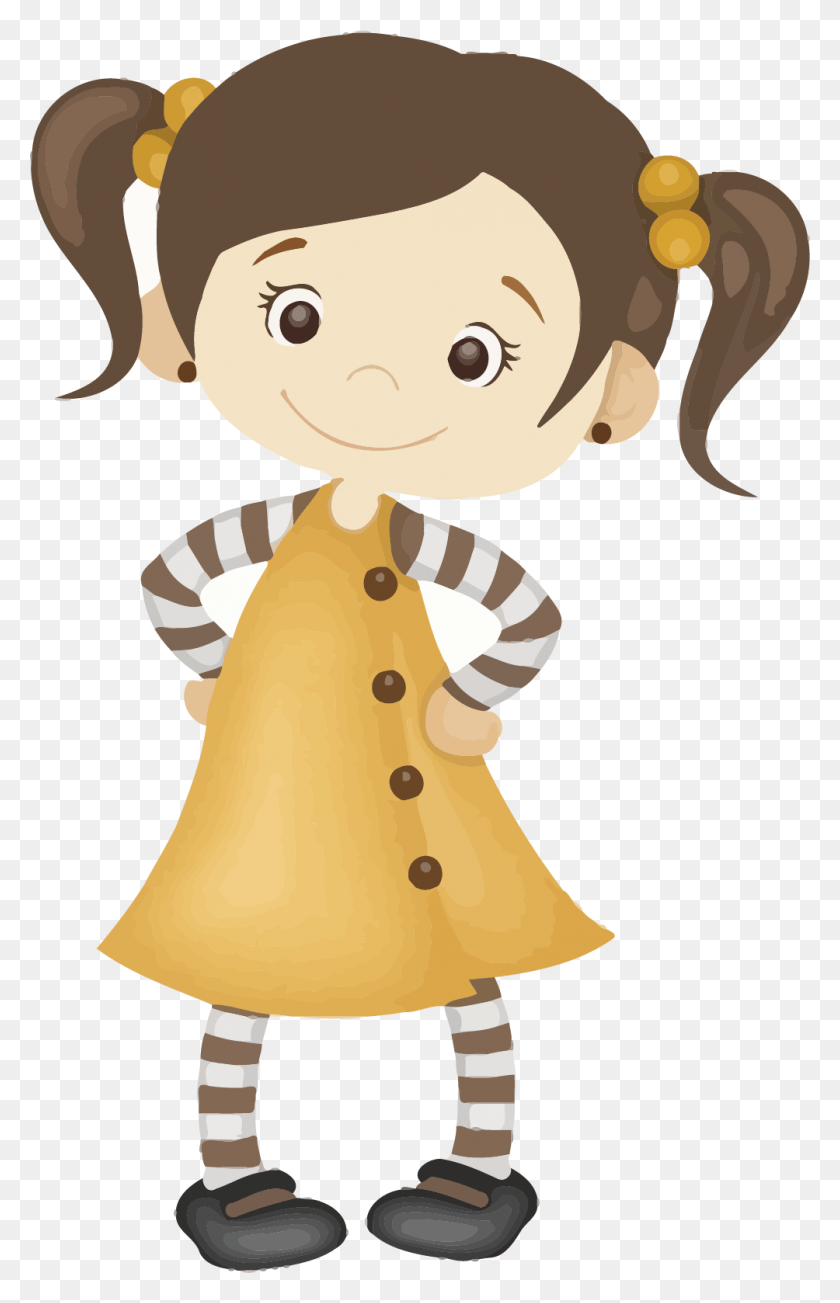 1004x1601 Cute Girl Clipart, Toy, Plant, Food HD PNG Download