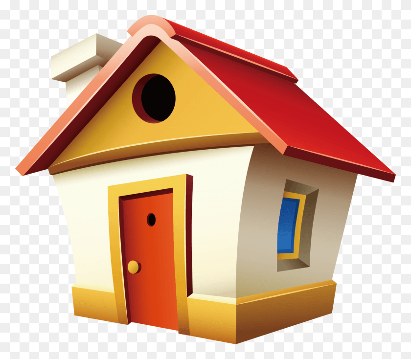 1445x1250 Cute House Clipart House Cartoon Images, Mailbox, Letterbox, Den HD PNG Download