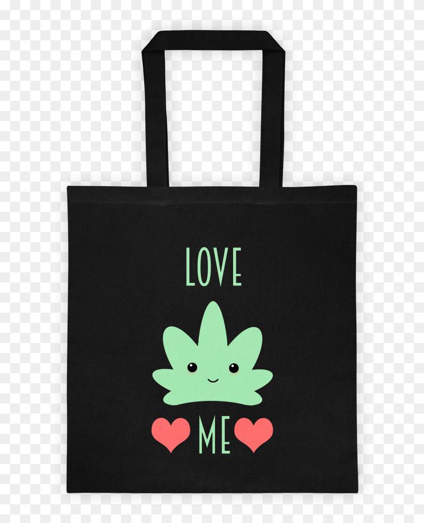 636x977 Милая Сумка Для Покупок Kawaii Kush Love Weed Leaf Love Me Tote Bag, Большая Сумка, Плакат, Реклама Hd Png Скачать