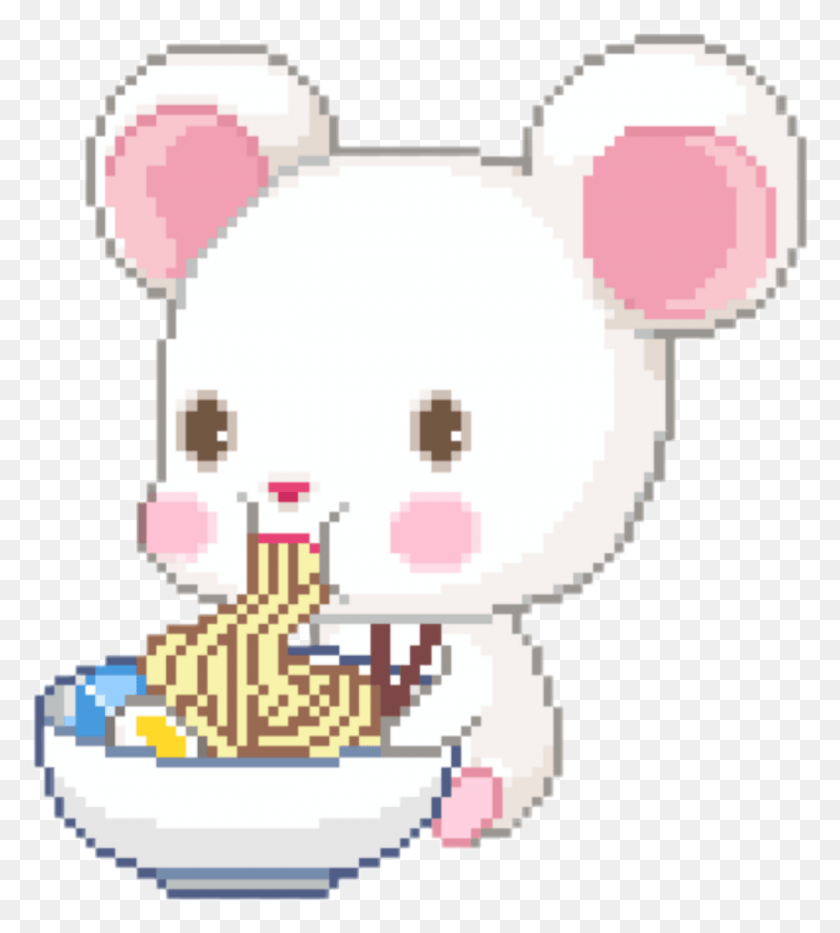 1508x1688 Cute Kawaii Pixel Pastel Food Teddy Rilakkuma Cute Kawaii, Toy, Text, Dessert HD PNG Download