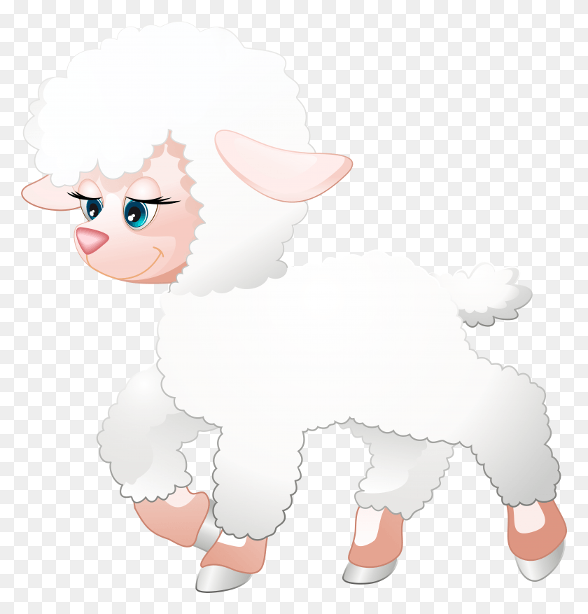 5518x5781 Cute Lamb Transparent Clip Art Image Easter Lamb, Animal, Mammal, Pet HD PNG Download