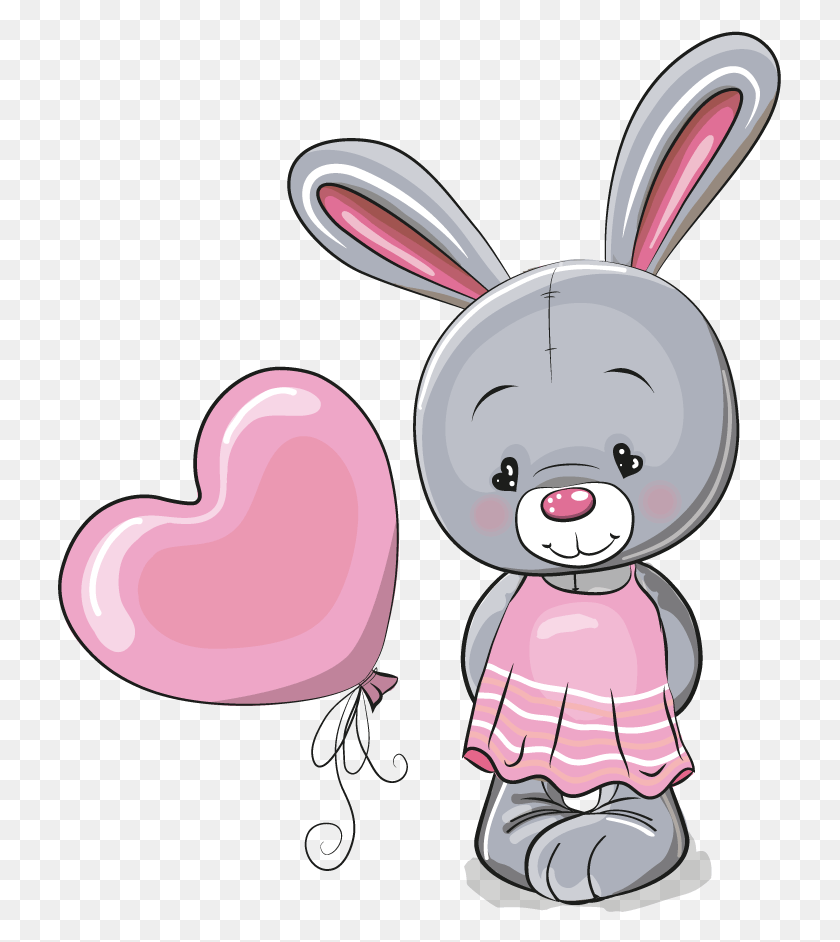 725x882 Cute Little Illustration Bunny Vector Rabbit Cuteness Cute Rabbit Animated, Sweets, Food, Confectionery HD PNG Download