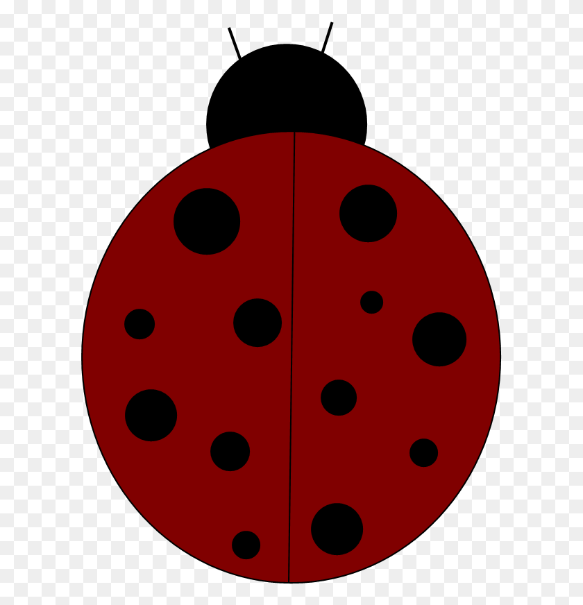 607x812 Cute Little Red Ladybug With Black Spots Clipart For Ladybug, Ball, Triangle, Sport HD PNG Download