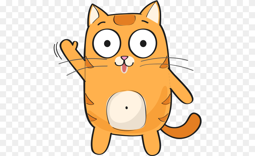 488x513 Cute Orange Cat Stickers Wastickerapps Clip Art, Plush, Toy, Bag, Animal Clipart PNG