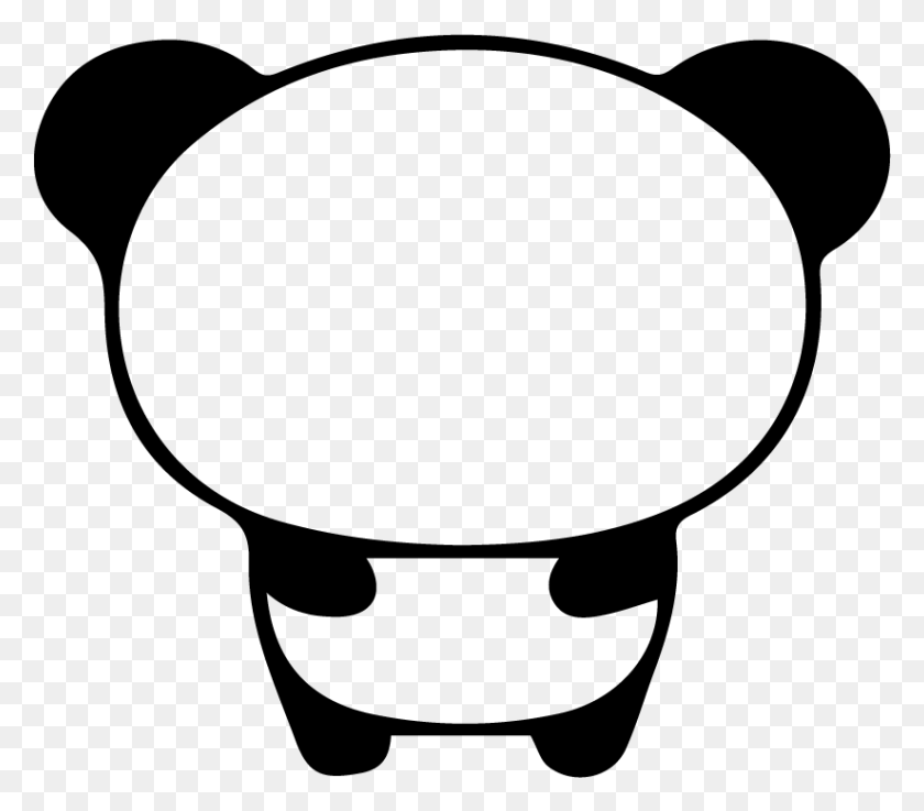 824x716 Cute Panda Drawing Easy, Gray, World Of Warcraft HD PNG Download