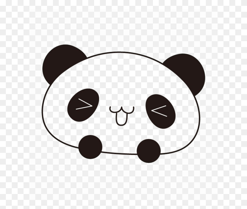 650x651 Cute Panda Image Cute Panda Cartoon Transparent Background, Stencil, Toy, Animal HD PNG Download