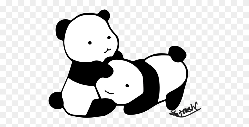 516x370 Cute Panda Tumblr Cute Panda Panda Quotes, Stencil, Kneeling HD PNG Download