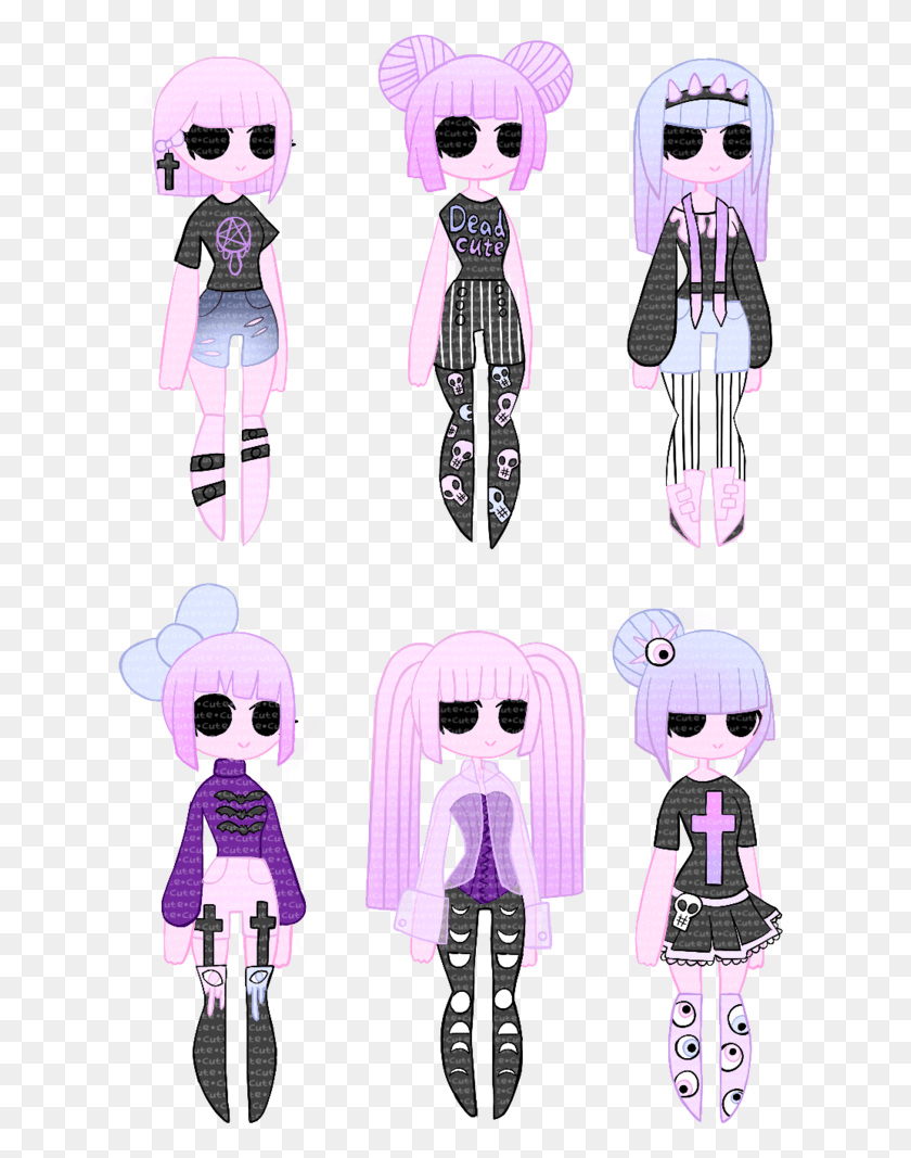664x1007 Cute Pastel Goth Girls, Clothing, Apparel, Person HD PNG Download