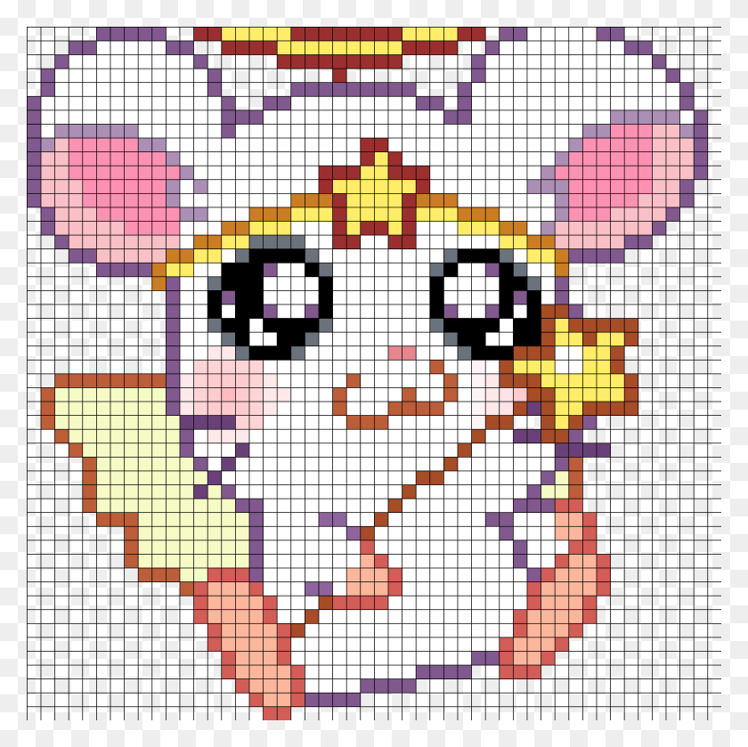 1050x1050 Cute Perler Bead Hamster Pattern 99551 Kawaii Gifs No Background, Graphics, Rug HD PNG Download