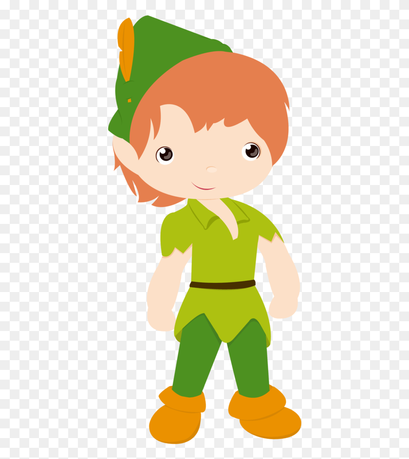 400x883 Cute Peter Pan Clipart, Green, Elf, Person HD PNG Download