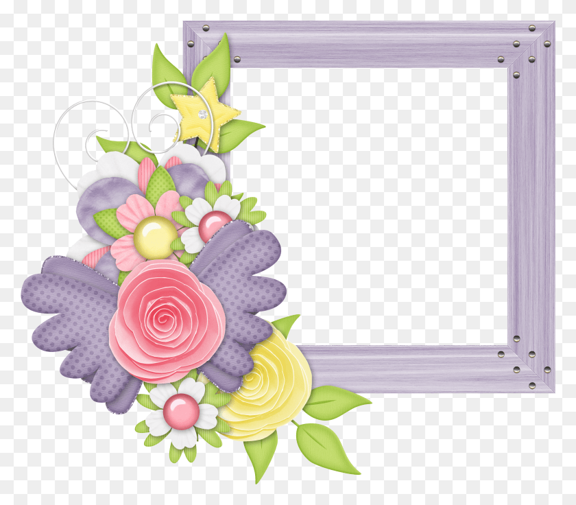 3473x3010 Cute Photo Frame Design HD PNG Download