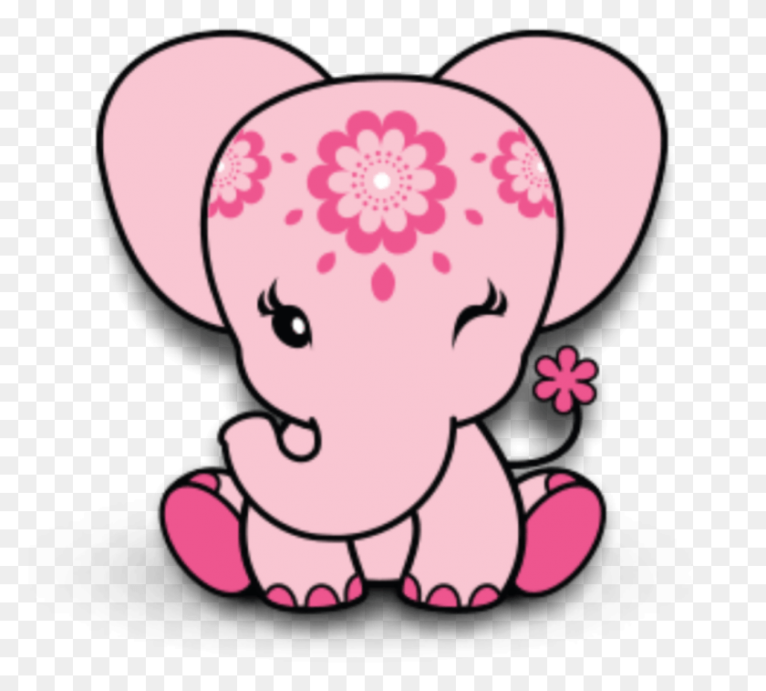 1025x916 Милый Розовый Слоник Мультфильм Детский Душ Розовый, Животное, Млекопитающее, Дикая Природа Hd Png Скачать