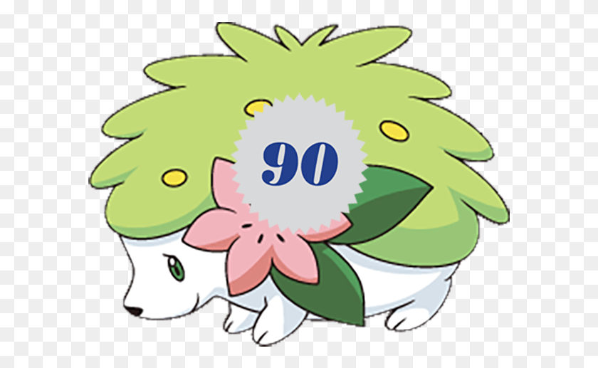 593x457 Cute Pokemon Shaymin, Pillow, Cushion, Floral Design HD PNG Download
