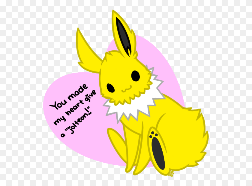 553x560 Cute Pokemon Valentine Jolteon Clipart Cartoon, Food, Egg, Sweets HD PNG Download