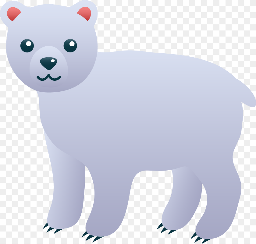 6342x6048 Cute Polar Bear Clip Art Snow Animals Clip Art, Animal, Mammal, Wildlife Clipart PNG