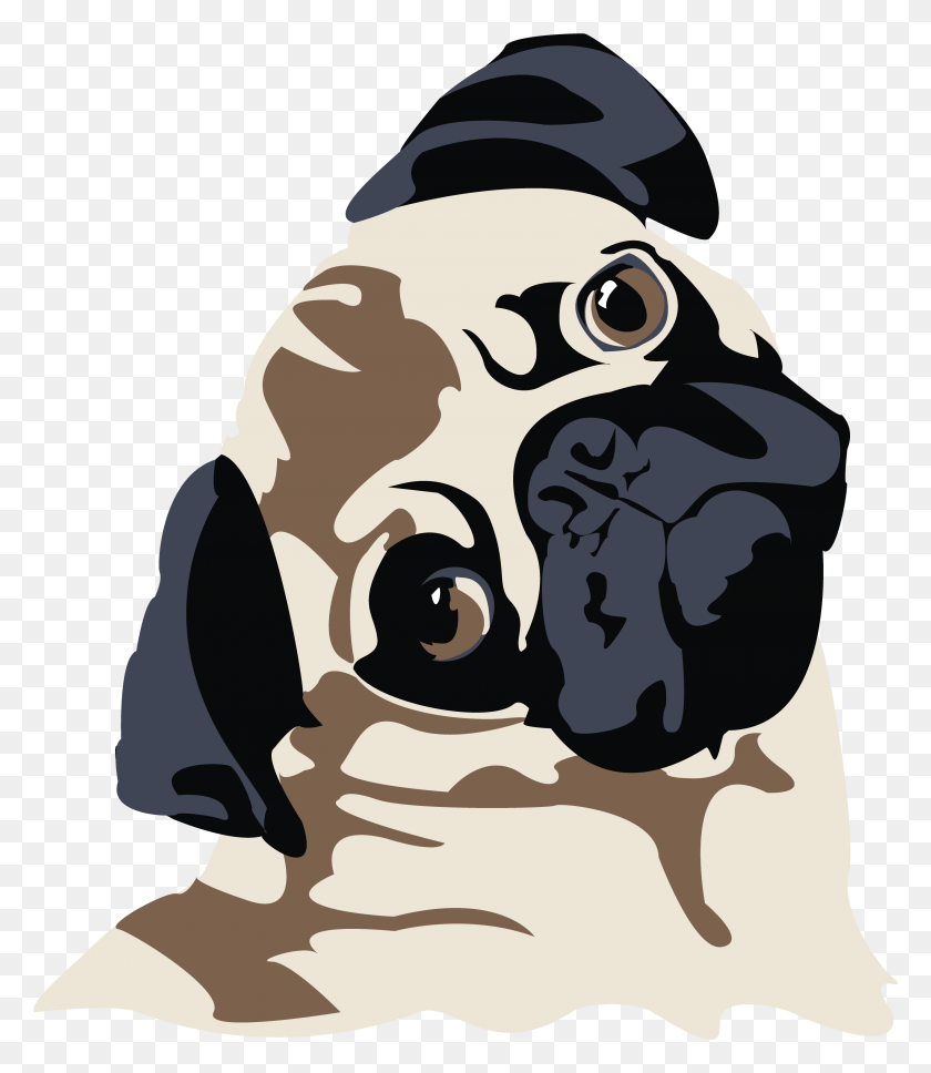 3280x3822 Cute Pug Face T Shirt From Amazon Pug, Mammal, Animal, Snout HD PNG Download