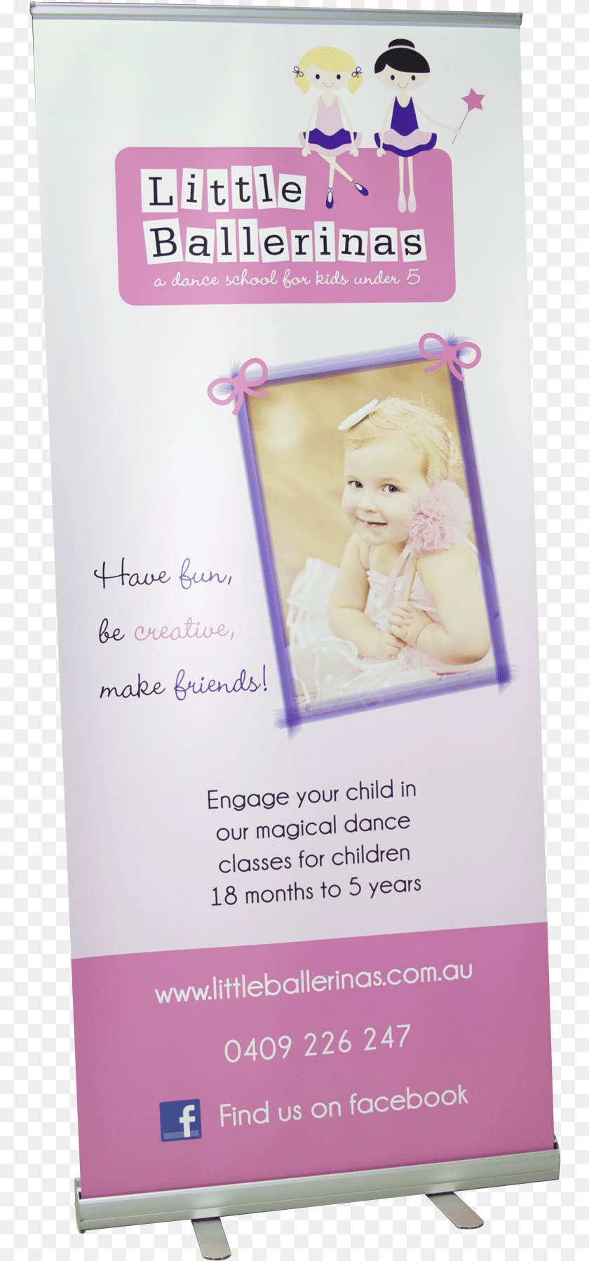 759x1798 Cute Pull Up Banner For Little Ballerinas Designed Ballerina, Advertisement, Poster, Baby, Person Sticker PNG