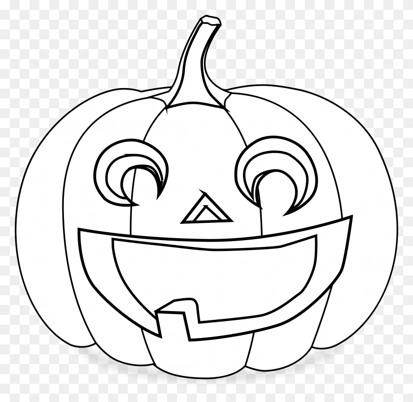2261x2195 Cute Pumpkin Image Black And White Library Black And Jack O Lantern Color, Plant, Pumpkin, Vegetable HD PNG Download