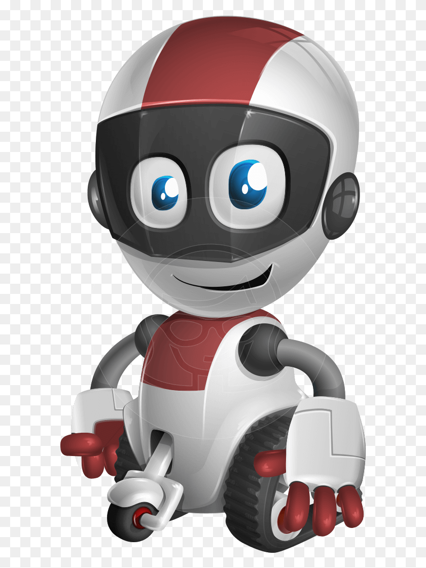 603x1061 Cute Robot Kid Cartoon Vector Character Aka Digitalittle Animated Robot, Helmet, Clothing, Apparel HD PNG Download