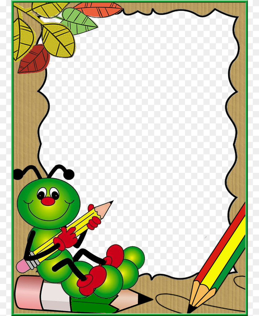 768x1024 Cute School Border Design, Art, Graphics, Pencil, Baby Transparent PNG