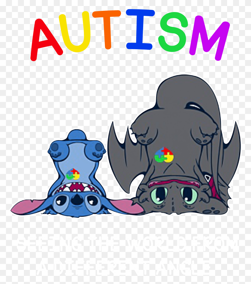 2231x2539 Cute Stitch And Dumbo Autism Seeing The World From Toothless Cute, Nature, Outdoors, Animal HD PNG Download
