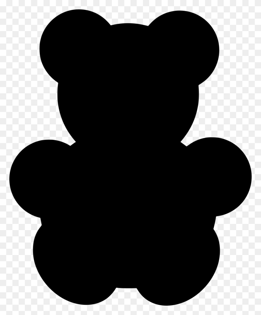 838x1024 Cute Teddy Bear Silhouette, Gray, World Of Warcraft HD PNG Download
