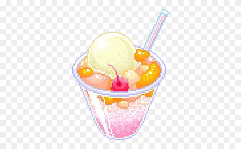 339x460 Cute Tumblr Pink Food Overlay Fruits Cute Food Overlay, Cream, Dessert, Creme HD PNG Download