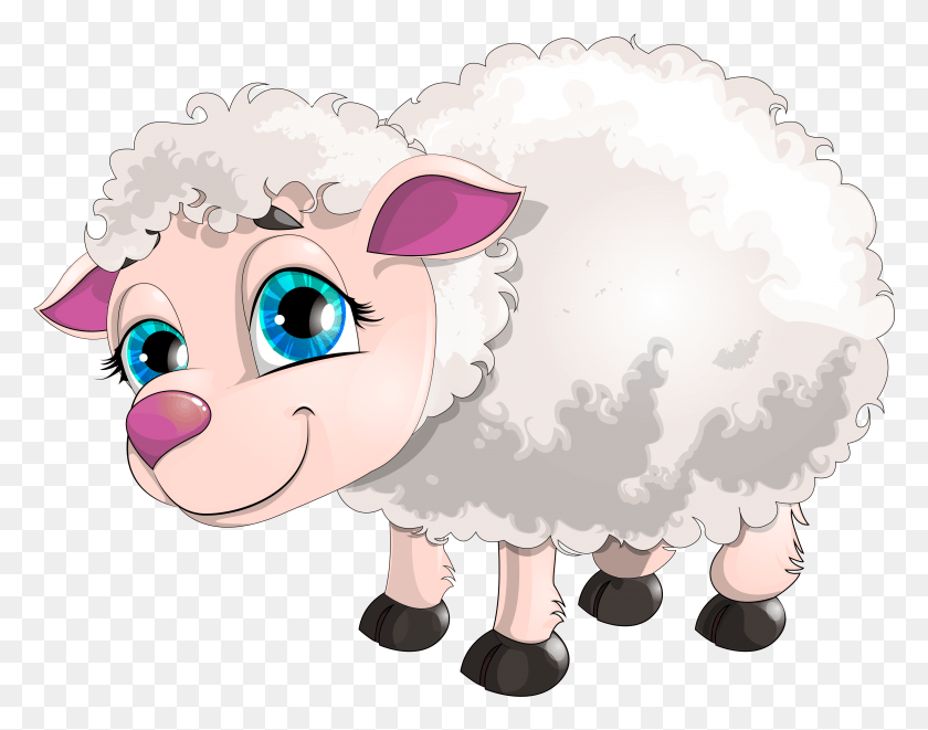 3940x3038 Cute White Lamb Clipart Picture, Sheep, Mammal, Animal HD PNG Download