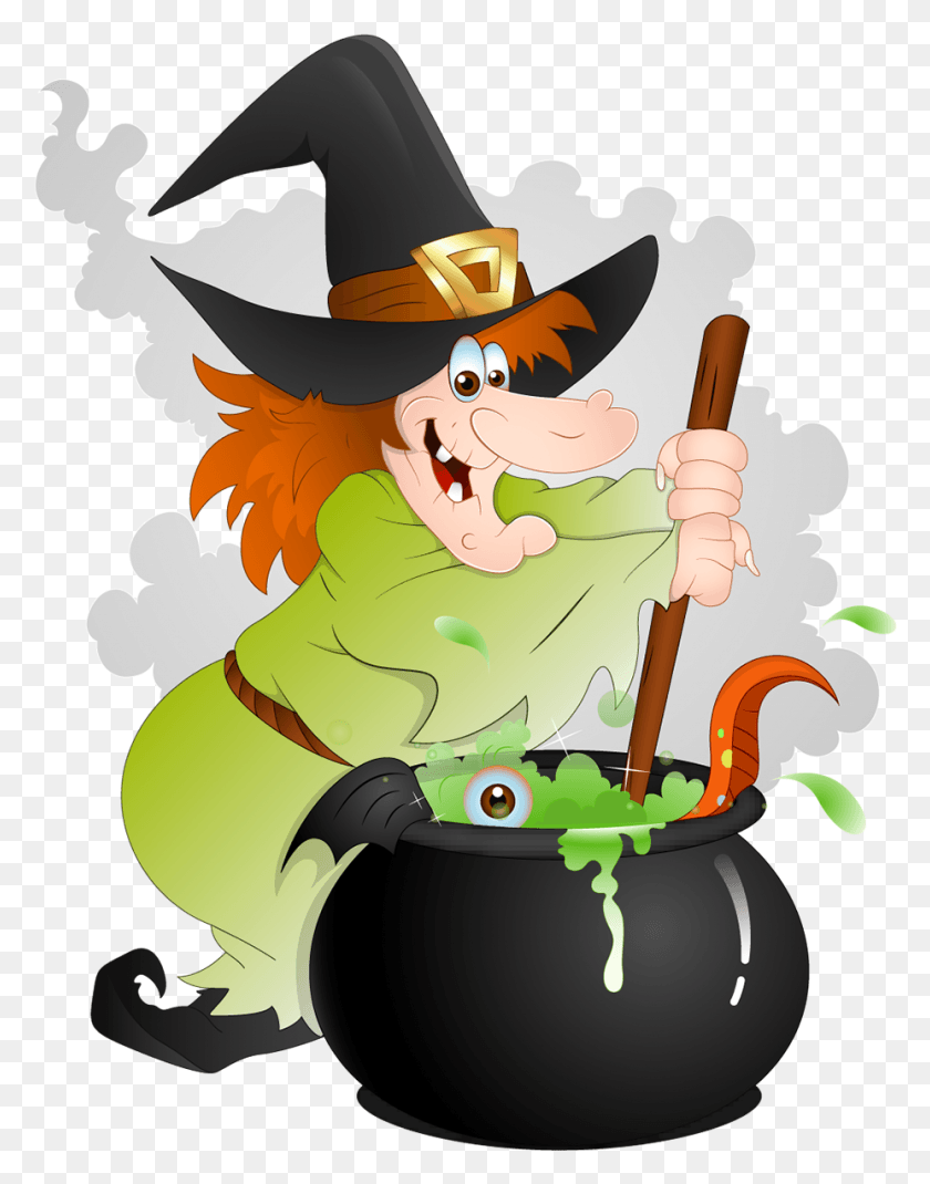 927x1201 Cute Witch Clipart 32 Cartoon Witch Halloween Clip Art, Clothing, Apparel, Hat HD PNG Download