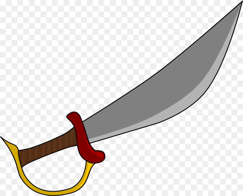 2400x1944 Cutlass Big Image Pirate Sword Clipart, Weapon, Blade, Dagger, Knife PNG