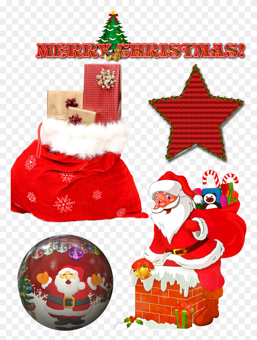 772x1053 Cutout Christmas Objects Father Christmas He Got Stuck Song Lyrics, Clothing, Apparel, Symbol HD PNG Download