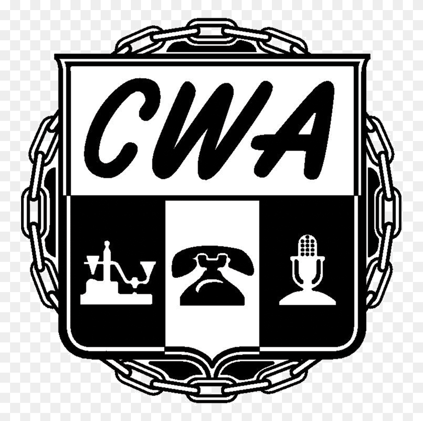 760x776 Cwa Logo Communication Workers Of America Logo, Symbol, Stencil, Text HD PNG Download