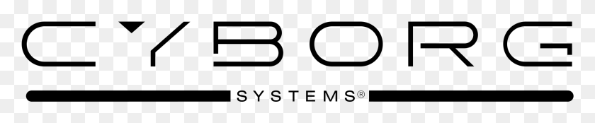 2192x323 Cyborg Systems Logo Transparent Black And White, Gray, World Of Warcraft HD PNG Download