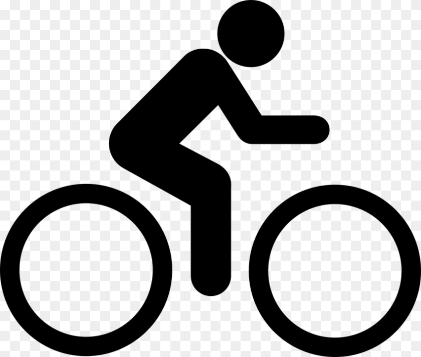 850x720 Cycling Icon, Gray PNG