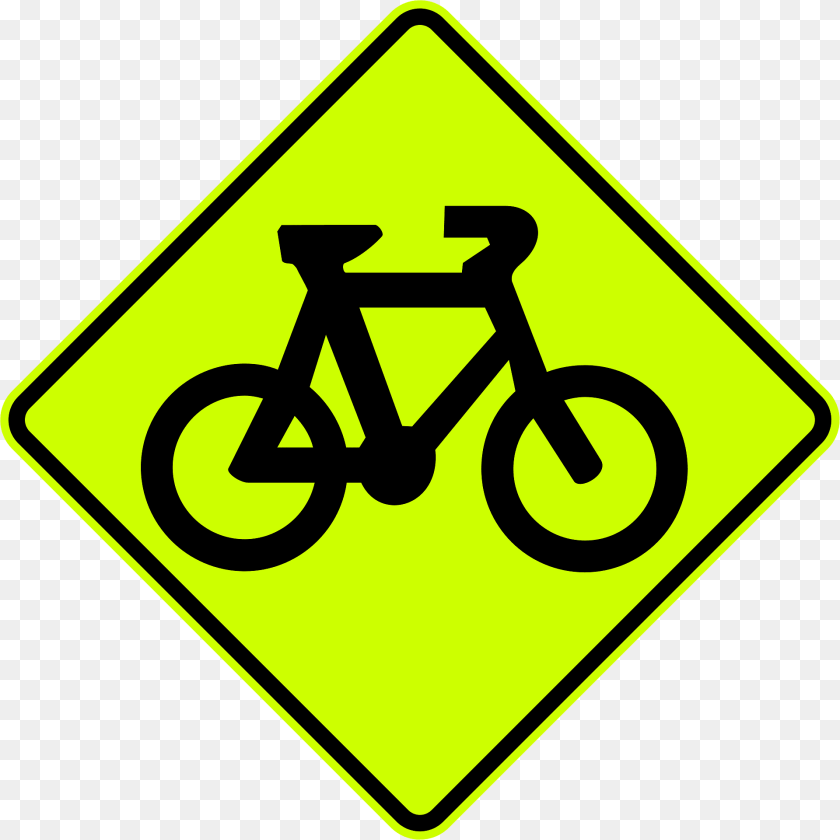 1920x1920 Cyclists Crossing Sign In Australia Symbol, Road Sign Clipart PNG