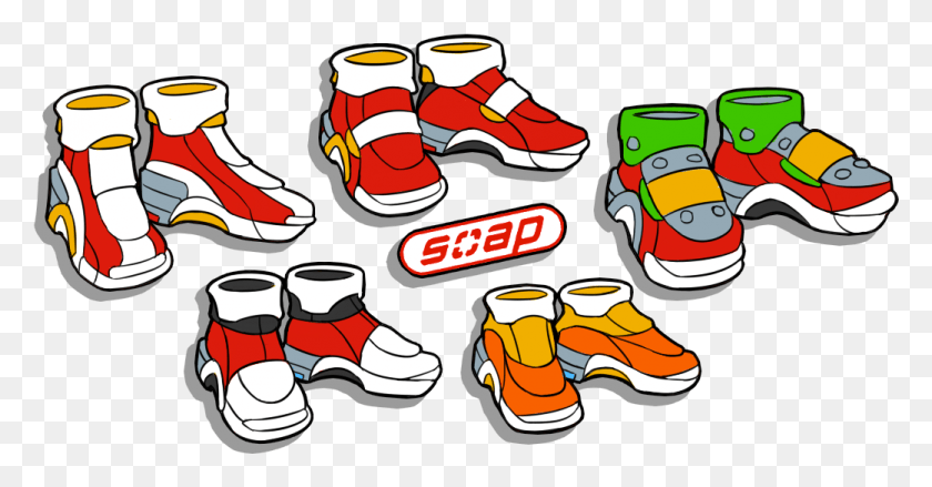 1041x506 Cylent Nite Sonic Soap Shoes Real, Clothing, Apparel, Footwear HD PNG Download