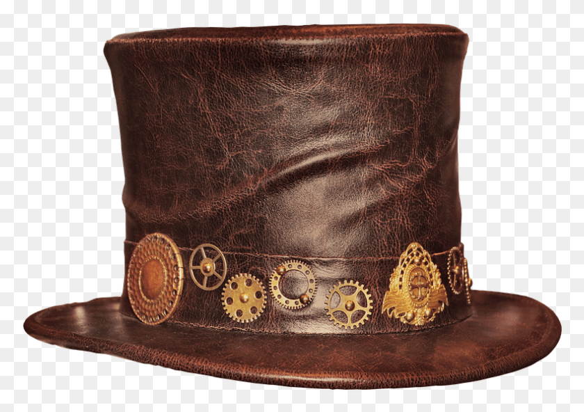 788x538 Cylinder Leather Hat Steampunk Hat Gothic Cylinder Steampunk, Pillow, Cushion, Purse HD PNG Download