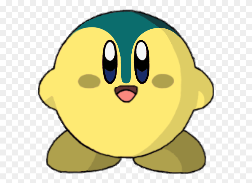 588x552 Cyndaquil Kirby Pokemon Starters As Kirby, Pac Man HD PNG Download