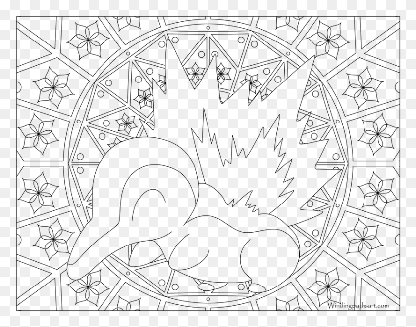 833x643 Cyndaquil Pokemon Coloring, Gray, World Of Warcraft HD PNG Download