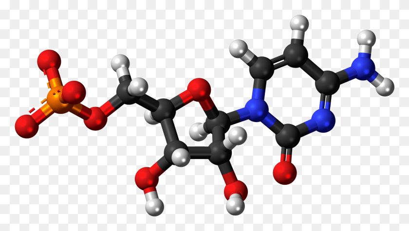 1889x1007 Cytidine Monofosfato Anión 3D Bola Ácido Nucleico Modelo De Bola Y Palo, Juguete, Robot, Esfera Hd Png Descargar