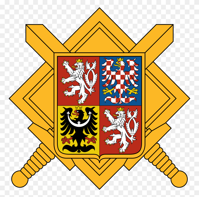 768x768 Логотип Чешской Армии Чешская Республика Герб, Символ, Герб, Товарный Знак Hd Png Скачать